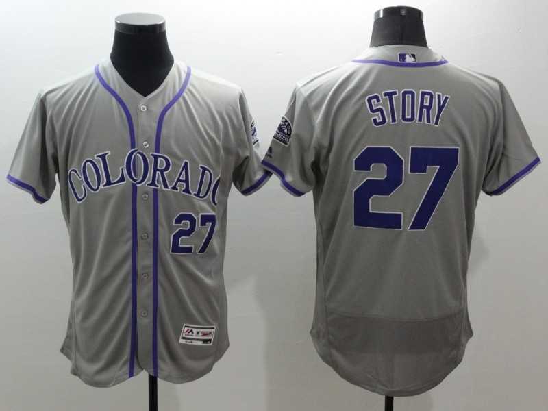 Colorado Rockies #27 Trevor Story Gray 2016 Flexbase Collection Stitched Baseball Jersey,We sell and wholesale Colorado Rockies #27 Trevor Story Gray 2016 Flexbase Collection Stitched Baseball Jersey on line form chian!